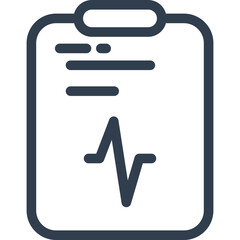 Medical report with heart rate showing patient vital signs
