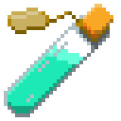 Fototapeta premium Game ready 32 bit Small Potion Bottle with label pixel art
