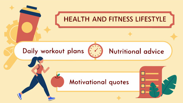 Health and fitness lifestyle with workout plans and nutritional advice for a healthy lifestyle guide