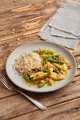 Asparagus curry