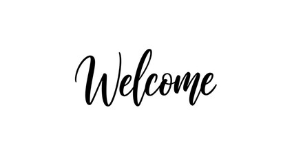 Elegant Script Welcome Lettering Decoration Sign for Invitation Design