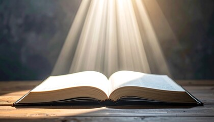 Light Beam on an Open Notebook and a Clear Message