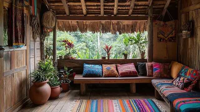 peruvian jungle house interior video