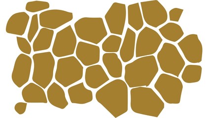 Abstract pattern resembling giraffe spots or a mosaic of irregular shapes in shades of brown and white, suitable for backgrounds, textures, or design elements © Ibnu