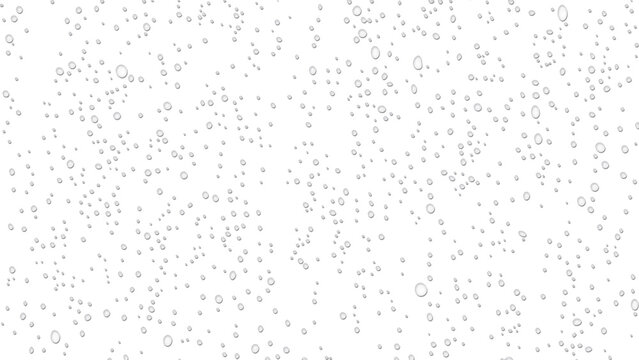 Condensation, water droplets or dew drops over transparent background