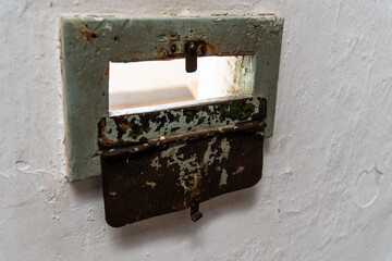 food slot in the cell of the prison museum