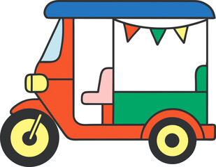 Cambodian Tuk-Tuk illustration vector art
