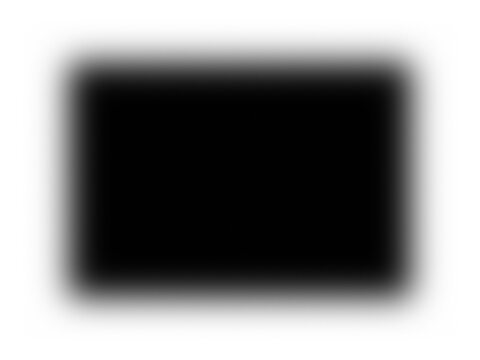 Blurred black rectangle isolated on transparent background
