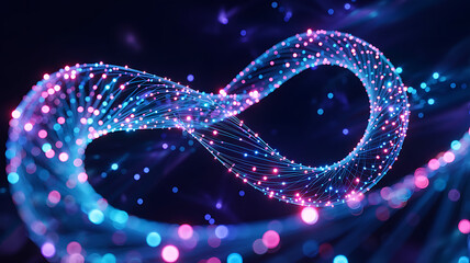 A glowing, abstract fractal design with vibrant stars and blurred bubbles creates a shiny, bright purple holiday wallpaper