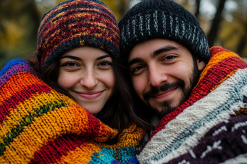 Amazing wonderful autumn season, people admiring golden fall colors outdoors, Generative AI