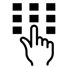 Enter pin  glyph style vector illustration