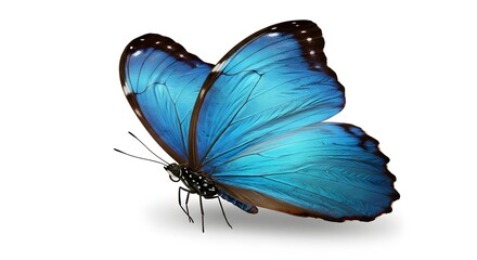 Blue butterfly isolated on white background