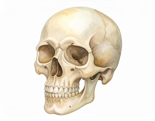 Obraz premium Creepy Skeleton Skull Halloween Illustration