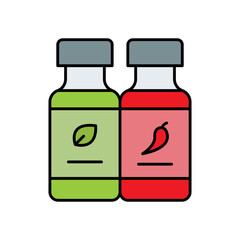 Spices Seasoning Lineal Color Icon: Food and Cooking Ingredient