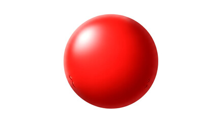 Obraz premium Red sphere isolated on transparent background, a simple and clean design element with a glossy surface, perfect for modern graphic design and web interfaces, vibrant and eyecatching