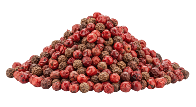 Isolated red peppercorns