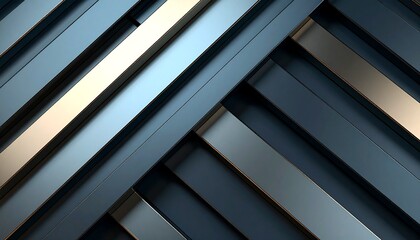 Abstract pattern of intersecting metallic strips in shades of blue, grey, and gold, creating a textured, geometric background.