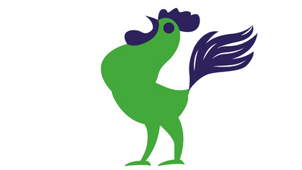 Cheerful Rooster vibrant silhouette of a cheerful rooster, a symbol of the dawn, stands proudly in a clean, minimalist style. It would be perfect for any branding with a symbol like this