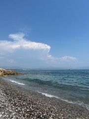 beach and sea in summer,France ,view of the Mediterranean sea