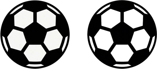 サッカーボール　スポーツ　シルエット　イラスト　ピクトグラム