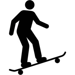 Fototapeta premium スケートボード スポーツ シルエット イラスト ピクトグラム