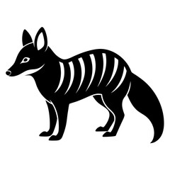 Aardwolf vector clean black silhouette design white background