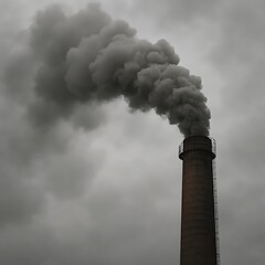 Dire Consequences: Pollution from Industrial Plant Threatening Future Generations and Environmental Wellbeing, Ideal for Environmental Campaigns and Social Awareness