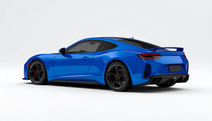 Sleek Blue Coupe: Capturing the essence of speed and innovation, the striking blue coupe exudes a sporty aesthetic, inviting viewers to appreciate its smooth lines and dynamic design. 