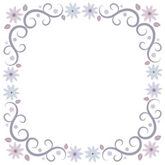 北欧風の花のアンティーク調のフレーム