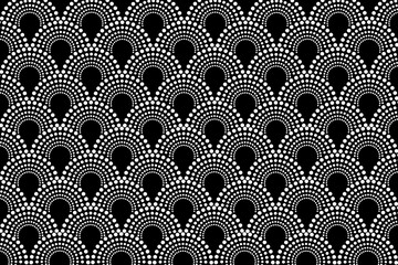 Seamless monochrome pattern. Black and white background, wallpaper, ornament. Design for wallpaper, textile, print, fabric, decor, card, cover, wrapping paper, etc.