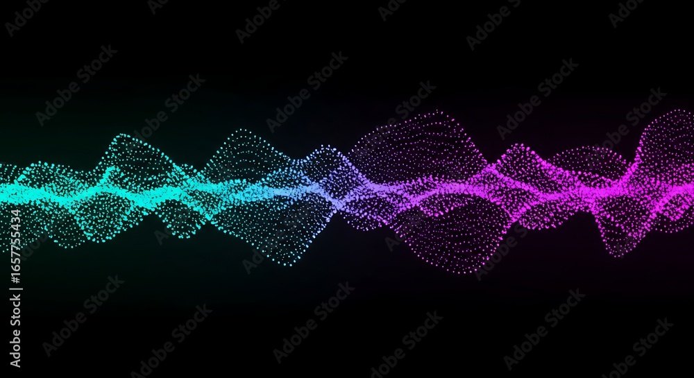 Poster abstract waveform illustration a colorful visualization of sound and frequency