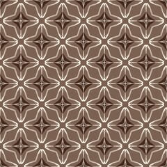 Decorative geometric vintage floral art texture on a retro textile backdrop