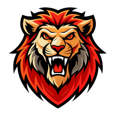 Obraz premium lion head vector