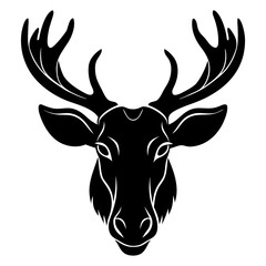 Naklejka premium deer head vector