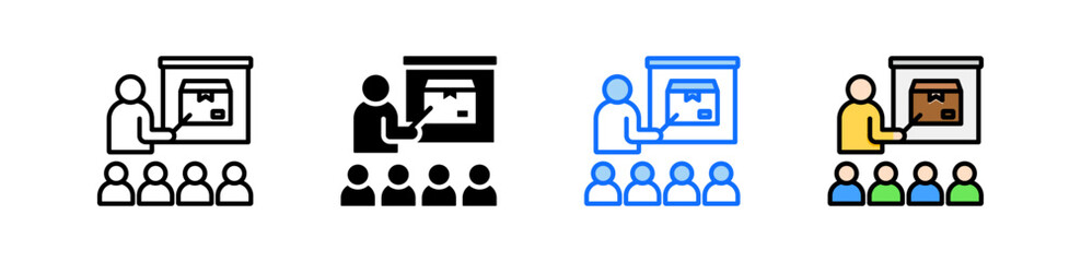 Product Demo Icon Set Multiple Style Collection