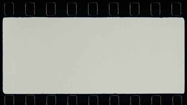 Dirty Old Vintage Film Sprockets Frame Grain Matte Seamless 4K Video Background Overlay Loop Effect