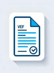 Fototapeta premium verified document icon sign vector