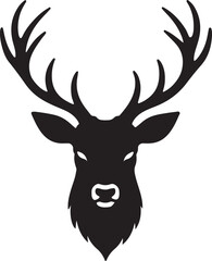 Naklejka premium deer head silhouette