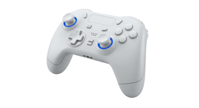 Isolated White Game Controller