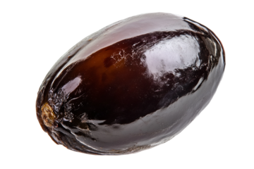 Shiny olive isolated on white background