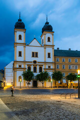 Naklejka premium Piaristenkirche St. Franz Xaver, Kulturhauptstadt 2026, Trenčín, Slowakei