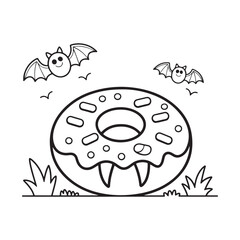 Bold and Easy Cozy Halloween Coloring Pages, Line Art, Vector Illustration, Black and White, Halloween, Coloring Pages, Coloring Book, 8.5x8.5