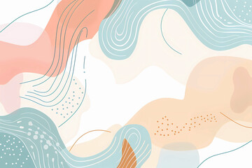 Fototapeta premium Abstract Flat Background with Shapes. Illustration