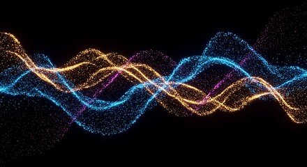 Dynamic Waves of Light Abstract Visualization of Flowing Energy
