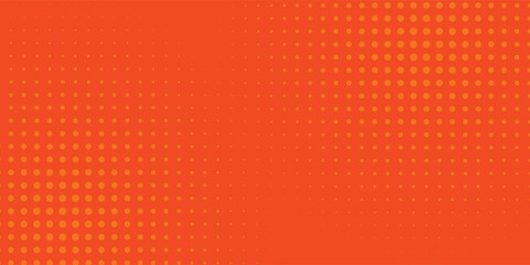 Dots halftone orange color pattern gradient texture with technology digital background. Dots pop art comics modernpolka dots seamless pattern
