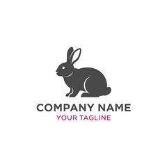 Simple silhouette logo of a rabbit, featuring company name and tagline.