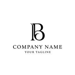 Elegant monogram logo design featuring intertwined letter B, ideal for business branding.