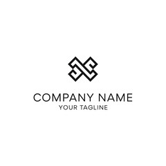 Modern minimalist logo design featuring interlocking geometric shapes.