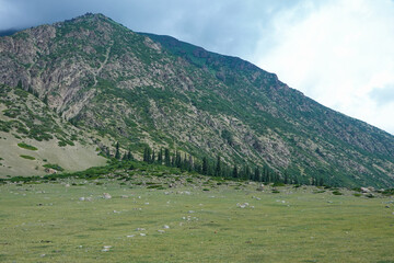 キルギス_ジュク川沿いのトレイル