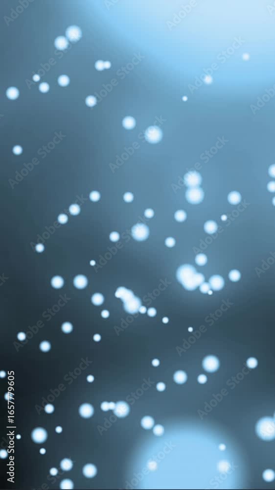 Poster animation of multiple spotlights floating on glowing blue background